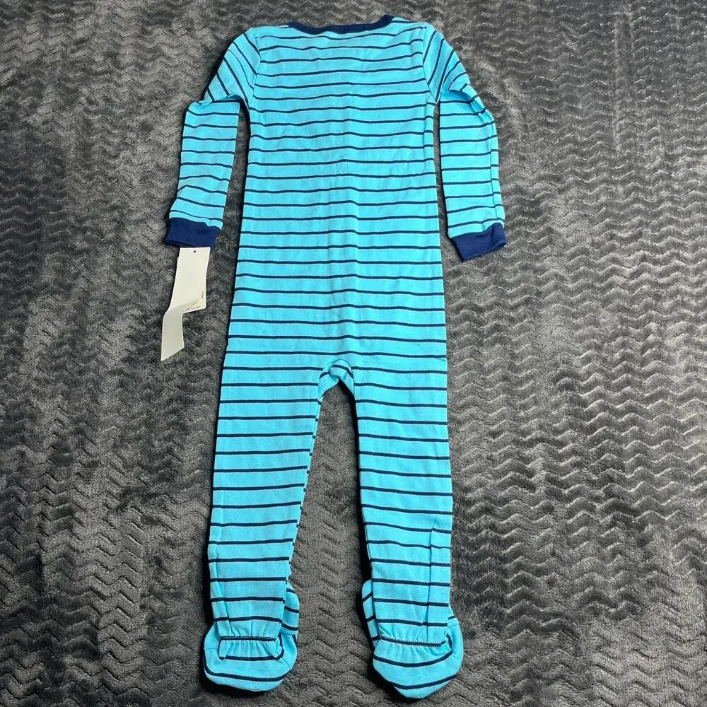 New Carter's 1-Piece Whale Snug Fit Cotton Pajama PJs Boy Sleeper